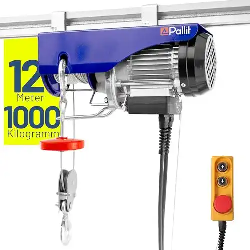 Elektrische Seilwinde Pallit, 500 kg/12 m, 1000 kg/6 m