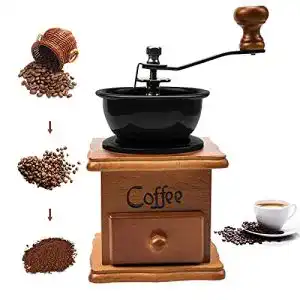 Manuelle Holz-Kaffeemühle im Vintage-Stil für Zuhause und Büro
