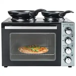 Minibackofen mit Kochplatten von Bestron AOV31CP für Kleinküchen