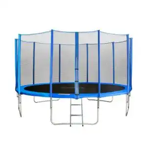 Trampolin 430 cm SixBros. Gartentrampolin Blau 4,30M 14FT