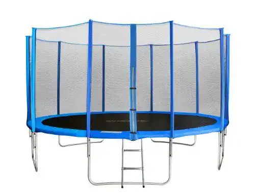 Trampolin 430 cm SixBros. Gartentrampolin Blau 4,30M 14FT