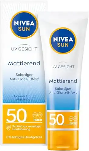 Gesichts-Sonnencreme Nivea Sun UV Gesicht Mattierender Sonnenschutz LSF 50