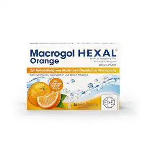 Macrogol Hexal Orange 20 Stück zur Linderung von Verstopfung