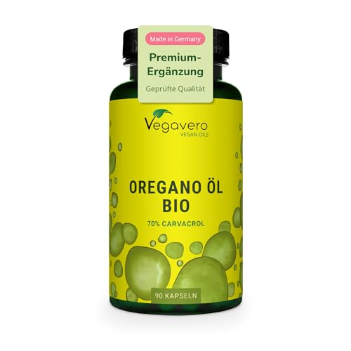 Oregano Öl Kapseln Vegavero Bio – 90 mg Carvacrol in veganer Form