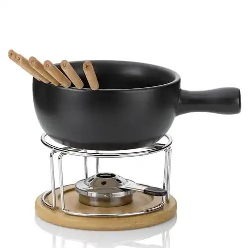 Käsefondue Set von Kela, 10-teiliges Keramikset für 6 Personen