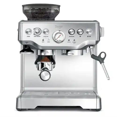 Siebträgermaschine Sage Barista Express aus Edelstahl