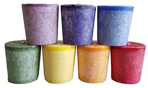 Votivkerzen Set mit Duft für Chakra in recycelbarer Verpackung