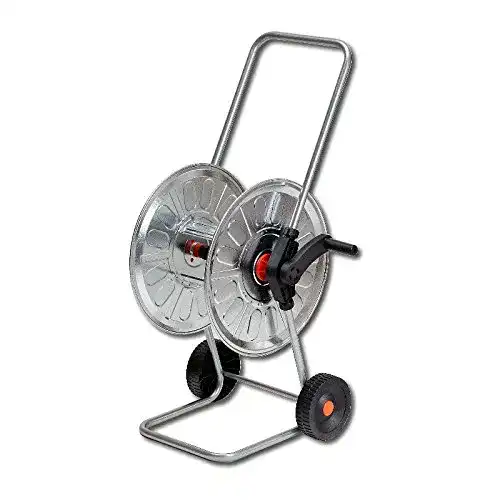 Schlauchwagen 50m aus verzinktem Stahl mit 3/4″ Schlauchabgang