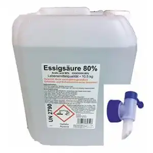 Essigsäure 80% von Essig-Schleicher, 10 kg mit Auslasshahn