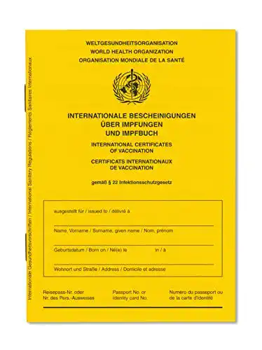 Impfpass Welsberg Impfbuch für internationale Impfbescheinigungen