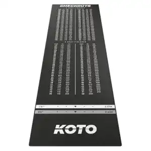 Dartteppich Koto Darts – Carpet Checkout Schwarz, 285x80cm