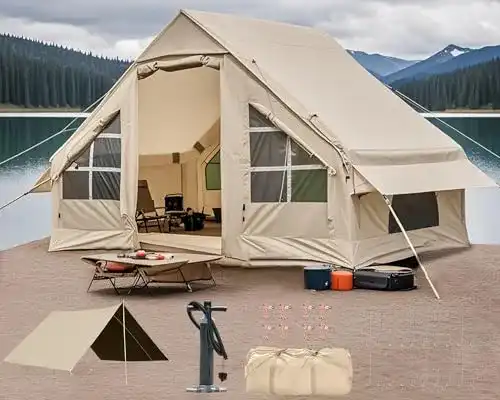 Luftzelt DanCoom aufblasbares Zelt für Camping, 4-6 Personen