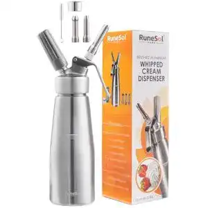 Sahnespender Runesol Aluminium 500ml mit Edelstahl-Tüllen