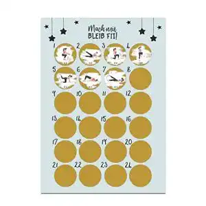 Fitness-Adventskalender Nastami zum Rubbeln A3