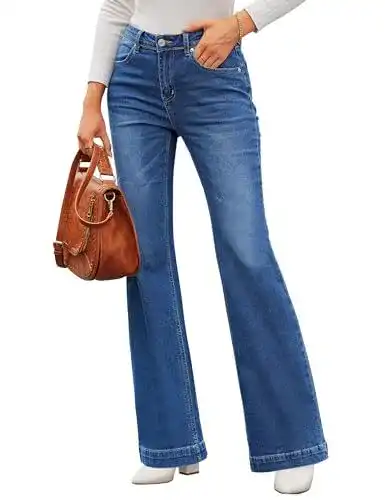 High Waist Bootcut Jeans für Damen im 90er Stil