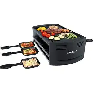 Steba Pizza-Raclette RC 6 Bake & Grill mit Heizspiralen und Pfännchen