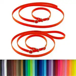 Retrieverleine Lennie aus BioThane, 3m, Neon-Orange, 16mm oder 19mm Breite
