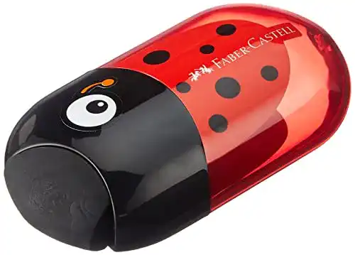 Faber-Castell Anspitzer 183526 Doppelspitzdose Käfer mit Radiergummi