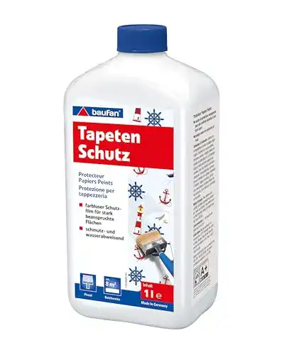 Tapetenschutz Baufan, 1 l, transparent und wasserabweisend