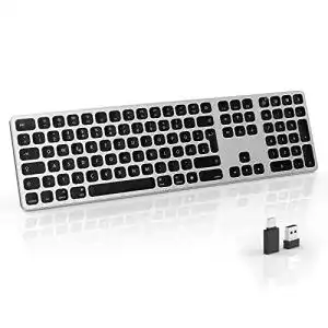 Kabellose Seenda Tastatur für Mac mit USB und Typ-C Anschluss