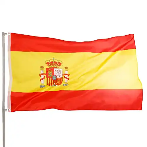 Premium Spanien Flagge 90×150 cm aus Polyester mit Messingösen