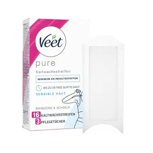 Veet Kaltwachsstreifen für Bikinizone und Achseln, 16 Stück