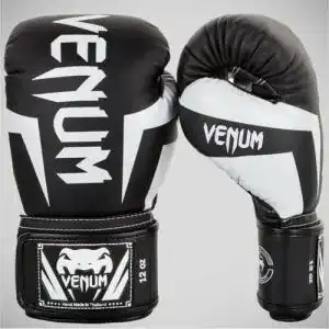 Venum Elite Boxhandschuhe in Schwarz-Weiß – 10 Oz