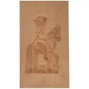 Städter Spekulatiusform aus Holz in grau, 15 x 9 cm