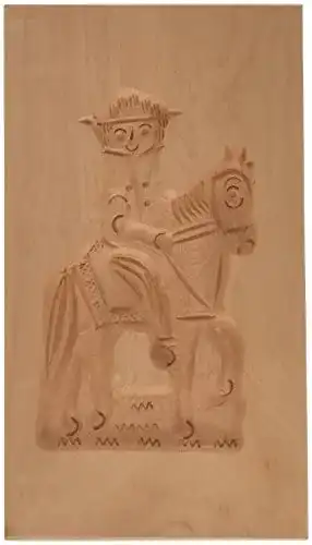 Städter Spekulatiusform aus Holz in grau, 15 x 9 cm