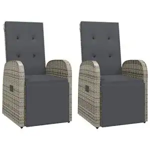 Korbstuhl Willood Gartenliegestühle mit Kissen aus Poly Rattan