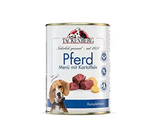 Tackenberg Hundefutter Pferd mit Kartoffeln – 6 x 200 g Dose