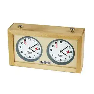 Schachuhr Garde Classic analoge Schachuhr mit Holzgehäuse