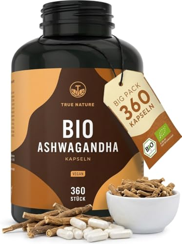 Schlafmittel True Nature Bio Ashwagandha 360 Kapseln