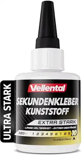 Bastelkleber Sekundenkleber für Kunststoff 30g wasserfest und hitzebeständig
