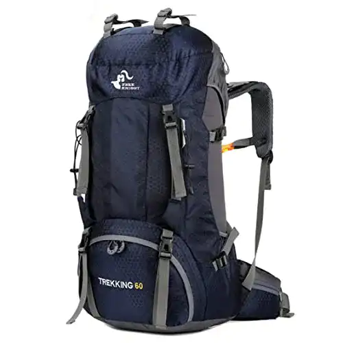 Wanderrucksack Bseash 60L wasserdicht und leicht mit Regenschutz