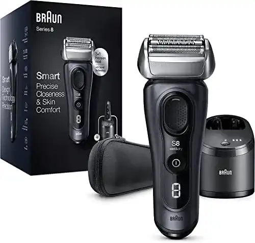 Braun Series 8 Rasierer für Herren mit 3+1 Scherkopf und Reinigungsstation
