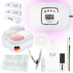 Gelnagel-Set Nd24 Naildesign Gelnägel Starter Set Basic mit LED