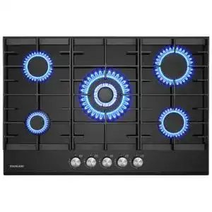 Gaskochfeld 5-flammig GASLAND GH2805BG1FC aus Glas, Einbaugerät