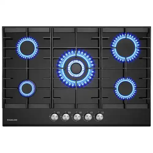 Gaskochfeld 5-flammig GASLAND GH2805BG1FC aus Glas, Einbaugerät