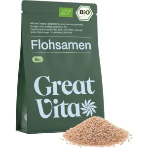Bio Flohsamen GreatVita 1000g – 99% rein, ganze Saat