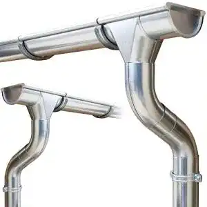 Zink Dachrinnen Set S-Lon bis 13,60 m für Satteldächer
