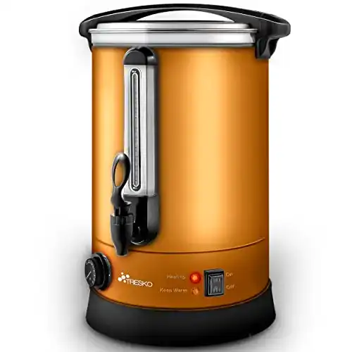 Glühweinkocher TRESKO 10 Liter Edelstahl mit 1500 Watt Leistung