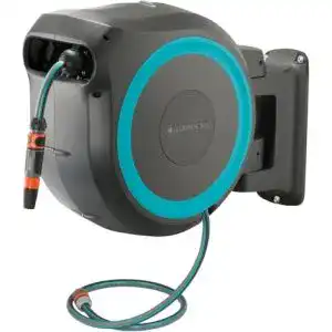 Gardena Wand-Schlauchbox RollUp M/L 25 m in Türkis für Gärten