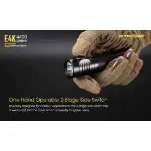 NiteCore E4K LED Taschenlampe – 4400 Lumen, wasserdicht, wiederaufladbar