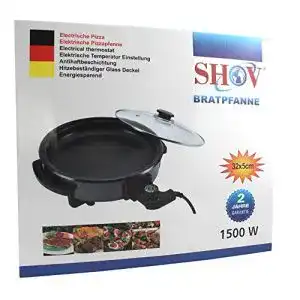 Shov Elektrische Partypfanne Ø 32 cm mit Glasdeckel und Temperatureinstellung