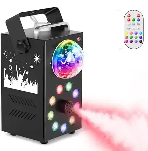 Nebelmaschine UKing 700W mit RGB LED und Discokugel