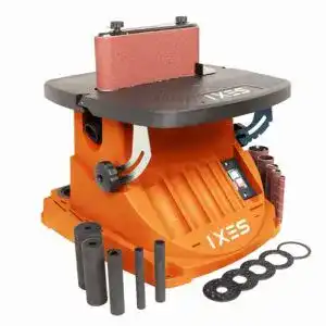 Kantenschleifmaschine Ixes IX-BSO600 mit Zubehör und Alu-Arbeitstisch