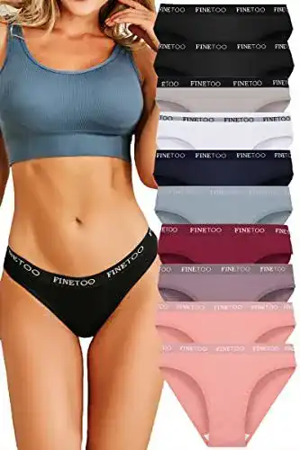 Damen Slips FINETOO 10er Pack aus Baumwolle atmungsaktiv