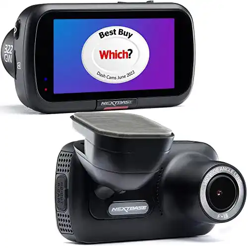Nextbase 322GW Dashcam, Full HD 1080p bei 60 FPS, 2,5 Zoll Display