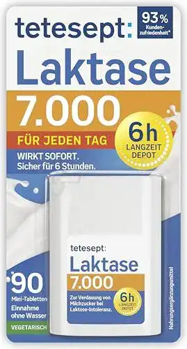 Laktase-Tabletten von tetesept 7.000 für Laktoseintoleranz